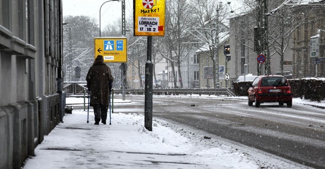 Winter in der Stadt: Die Salzvorrte w...derzeit im Winterdienst leisten kann.   | Foto: Igor Schindler