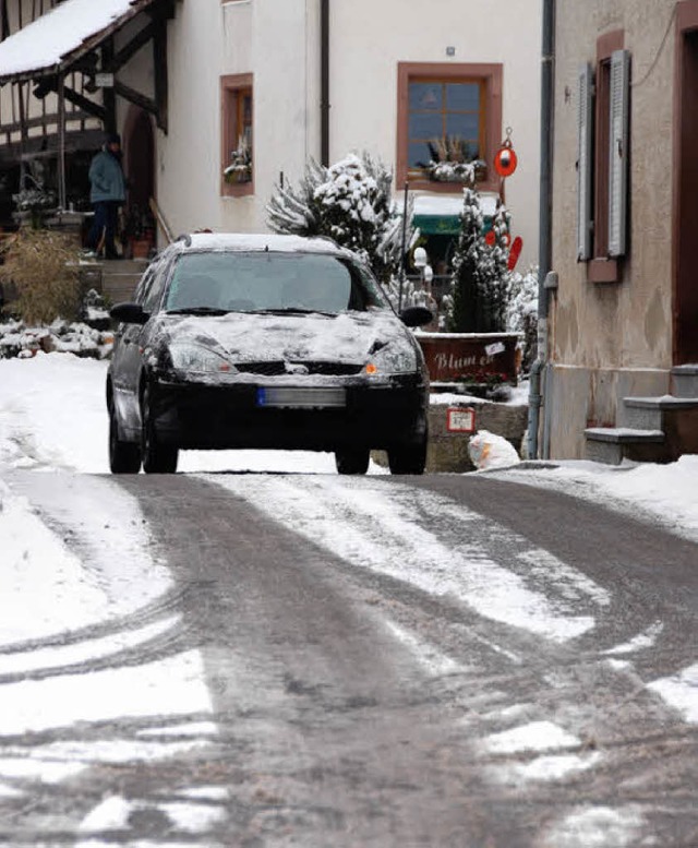 Nicht mehr alle Straen werden   vom Schnee befreit.  | Foto: Herbert Frey