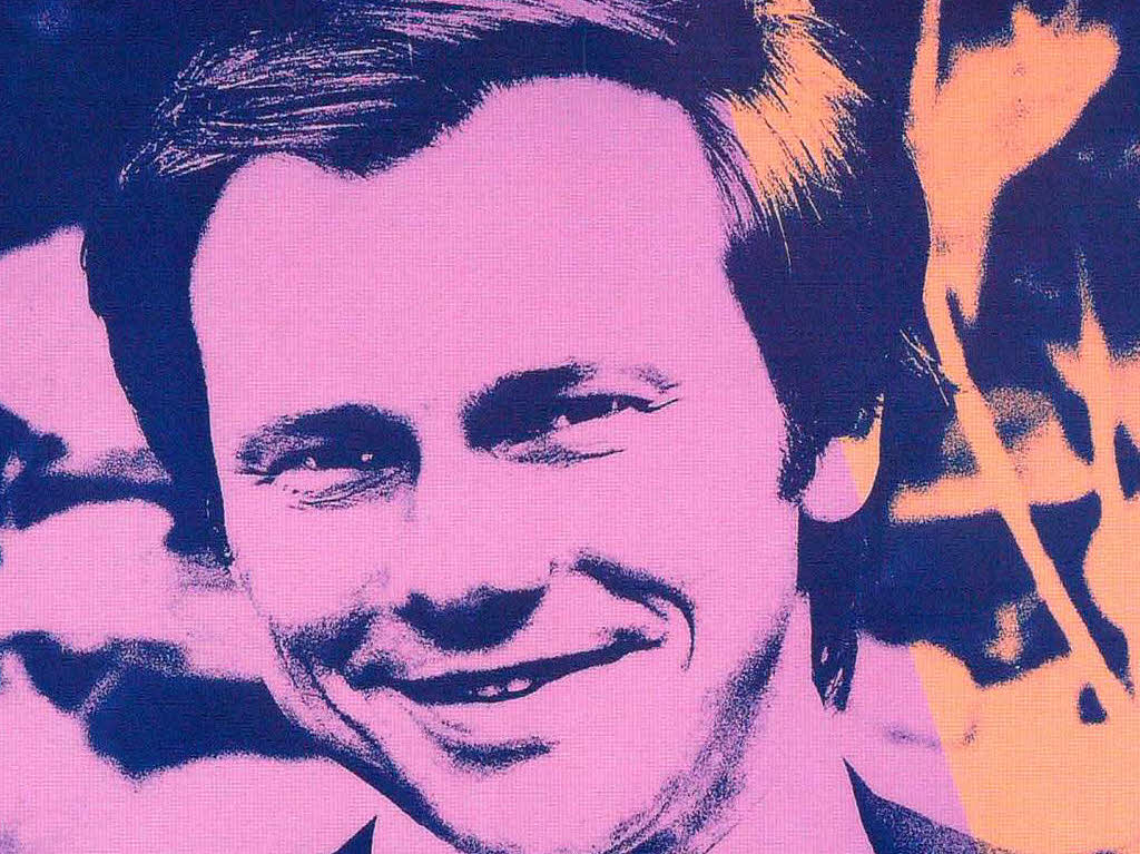 Jungverleger Hubert Burda im Portrt des Pop-Knstlers Andy Warhol