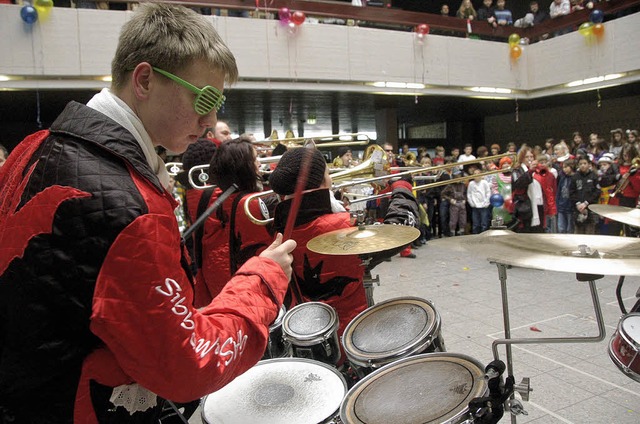 Die Gassemoggis strmten und rockten gestern schon das Georg-Bchner-Gymnasium.  | Foto: Peter Gerigk