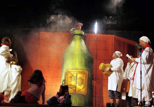 Der Korken ist drauen, der Geheimrat kann die Flasche verlassen.   | Foto: heidi fssel