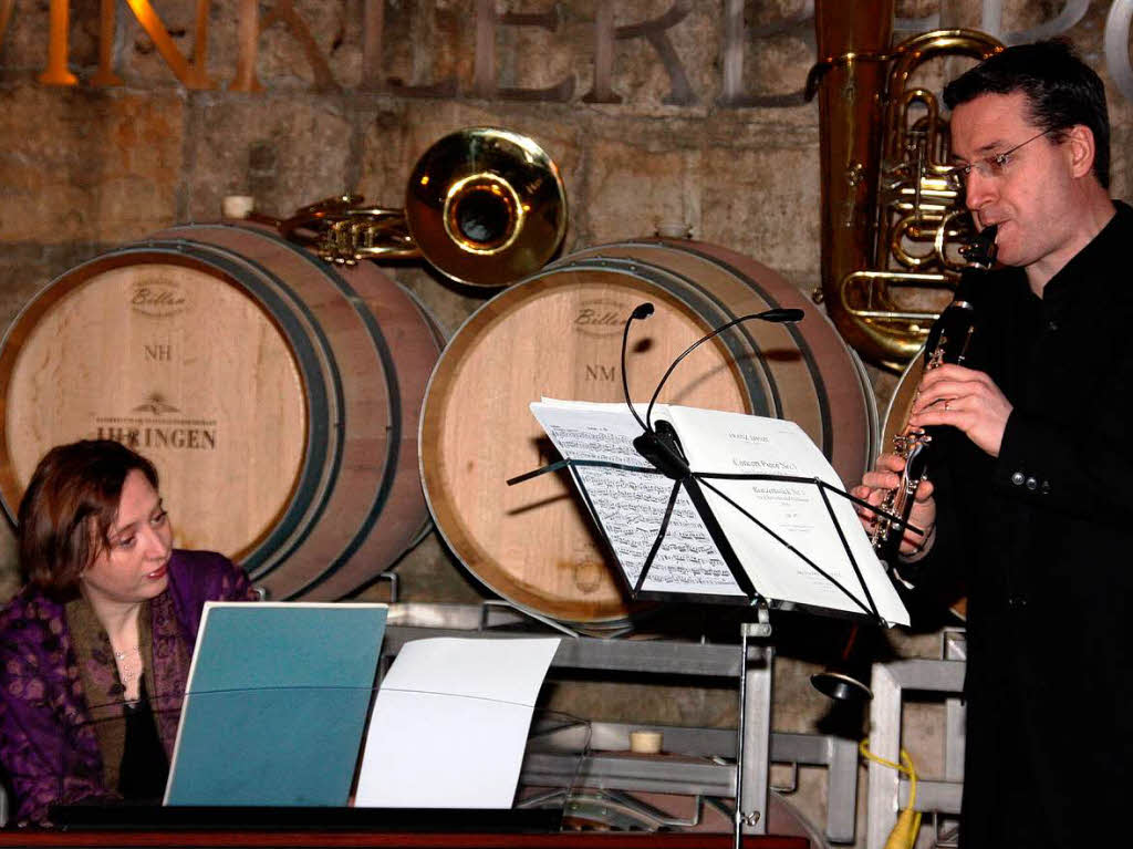 Unter anderem musizierten Uraniah Keil (Piano) und Andrej Starchenko (Klarinette) in der WG.