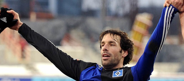 In Erfolgspose: Ruud van Nistelrooy   | Foto: dpa