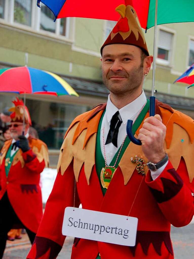 Beste Stimmung beim Umzug in Sthlingen! Mit von der Partie die Bettmaringer Gggel!