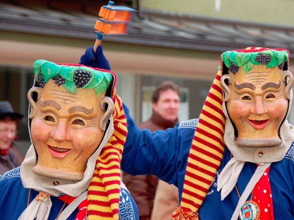 Beste Stimmung beim Umzug in Sthlingen! Mit von der Partie die Lembacher Holderhf!