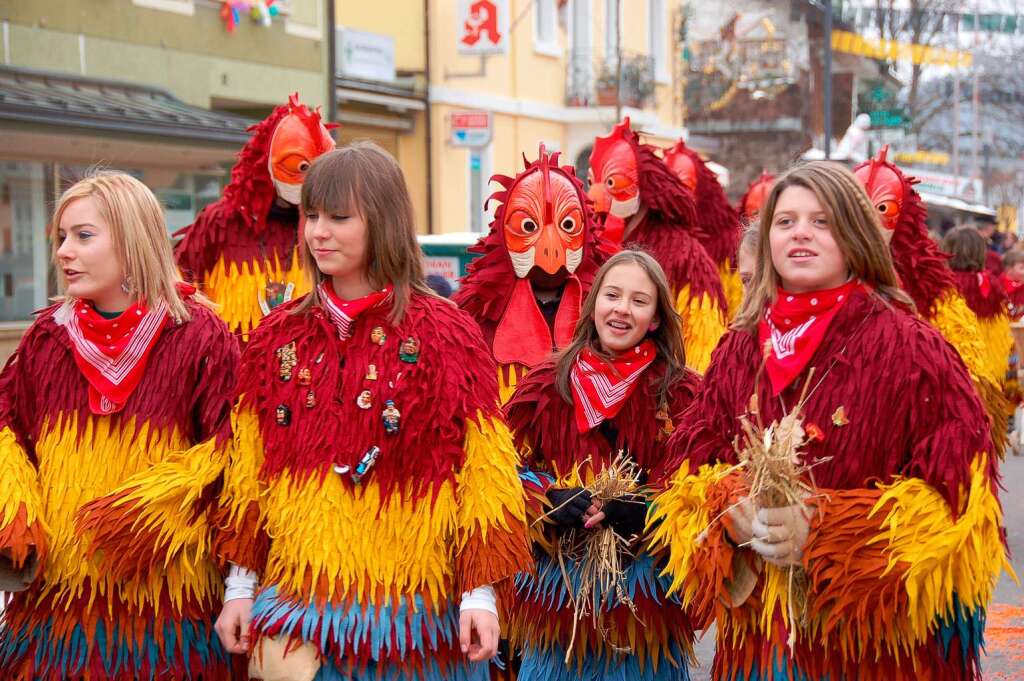 Beste Stimmung beim Umzug in Sthlingen! Mit von der Partie die Bettmaringer Gggel!