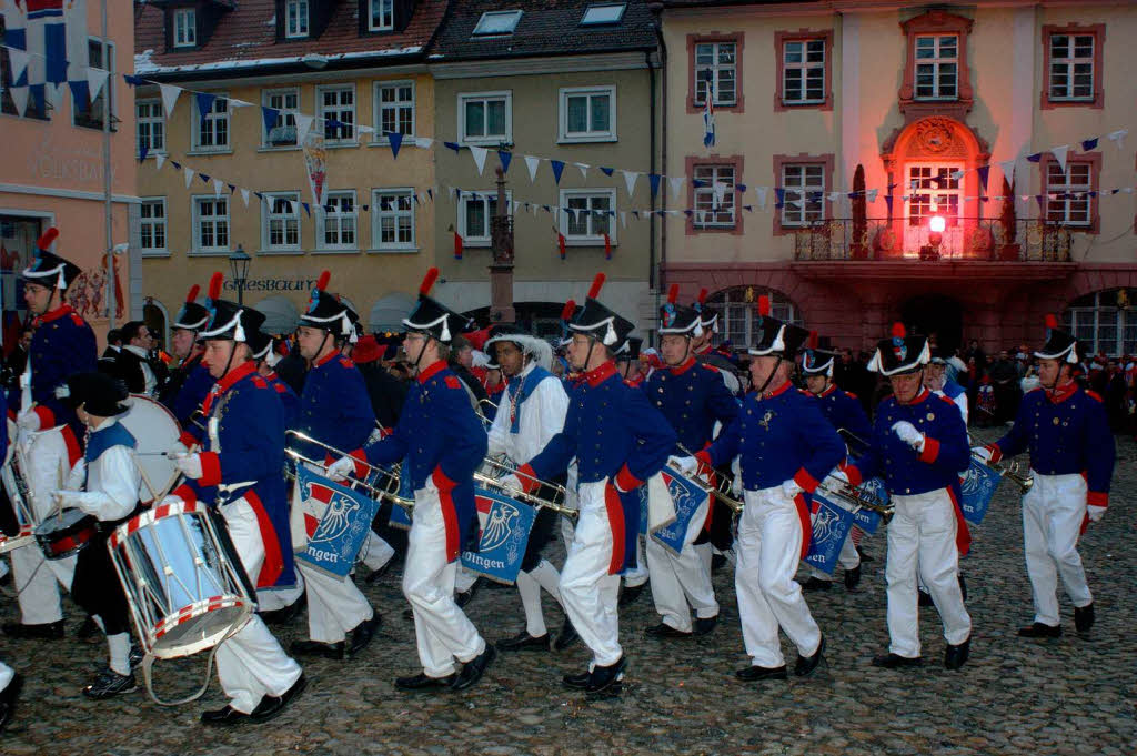 Der Spielmannszug beim Sternmarsch.