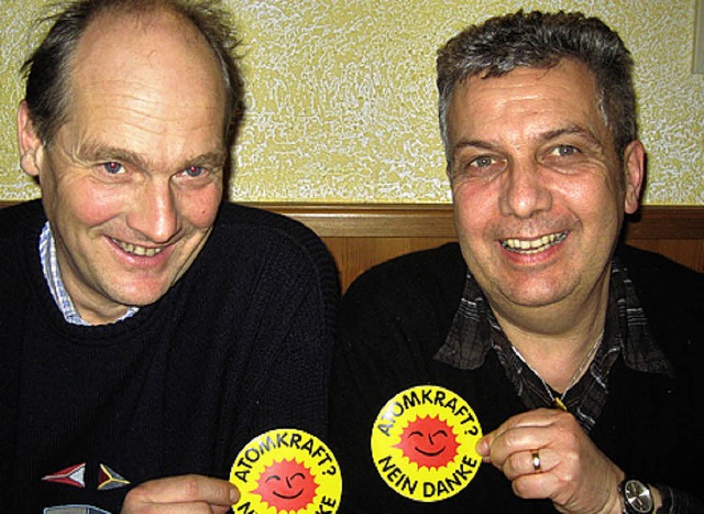 Christoph Hfflin (links) und Volkmar ...nger Ortsvereins Bndnis 90/Die Grnen  | Foto: privat