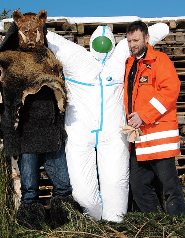 Bg &#8222;Schlfer&#8220; kurz vor d... und Bruno Lehmann von der Feuerwehr.   | Foto: mark