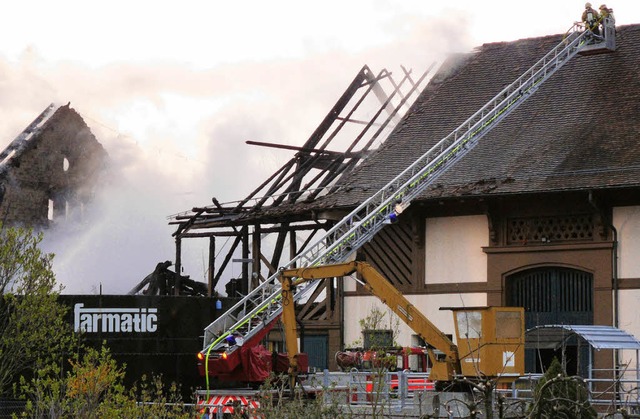 Auch beim historischen Bumlihof brannte es.  | Foto: bz