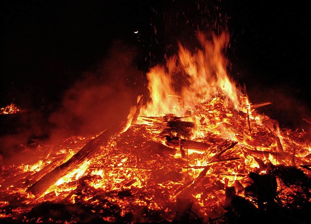 Bald lodert es wieder: das Fasnachtsfeuer  | Foto: Jannik Schall