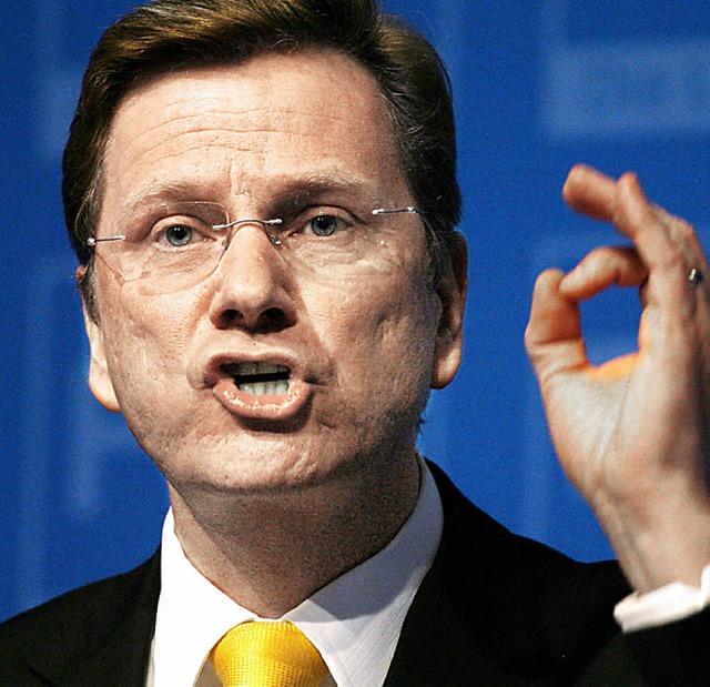 Guido Westerwelle in Fahrt  | Foto: ddp