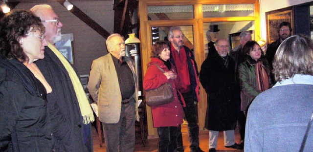 Die Delegierten im Kirschenmuseum in K...a Siebert, Rainer Windisch (von links)  | Foto: piz