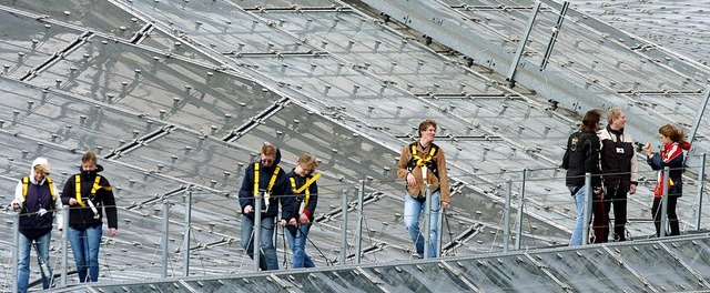 Bauten wie das Olympiastadion in Mnch...tdachkonstruktion aus Glas und Metall.  | Foto: dpa/Peter kneffel, Privat