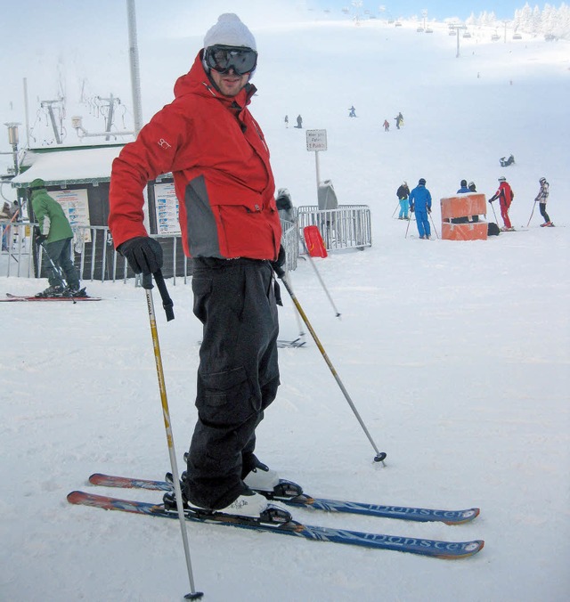 Skilehrer Johannes Frei unterrichtet A...eschrittene auf Skiern und Snowboard.   | Foto: Nadja Dilger