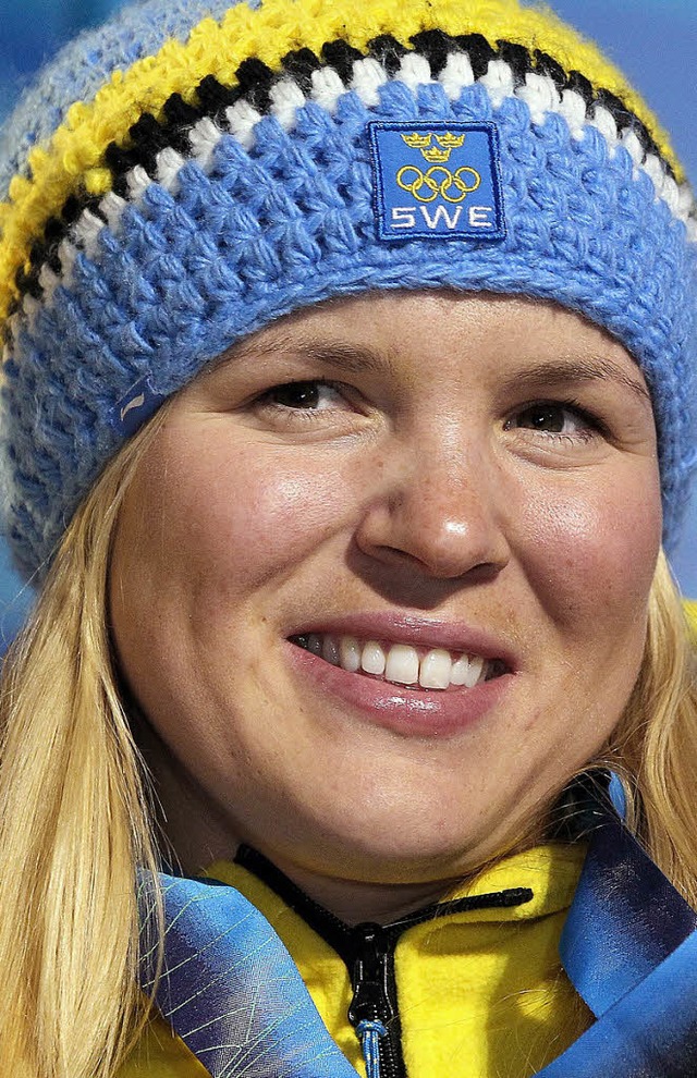 Lachen trotz Schmerzen: Anja Prson  | Foto: dpa