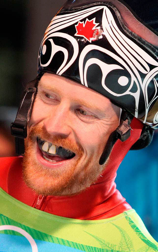 Ein strahlendes Lcheln. Jon Montgomery ist der Olympiasieger im Skeleton.