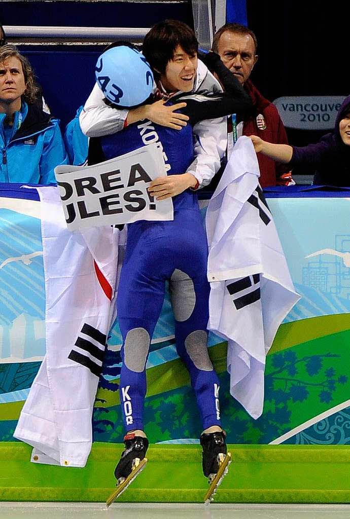 Korea rules! Im  Shorttrack-Finale ber 1000 Meter holte Sdkorea einen Doppelsieg.