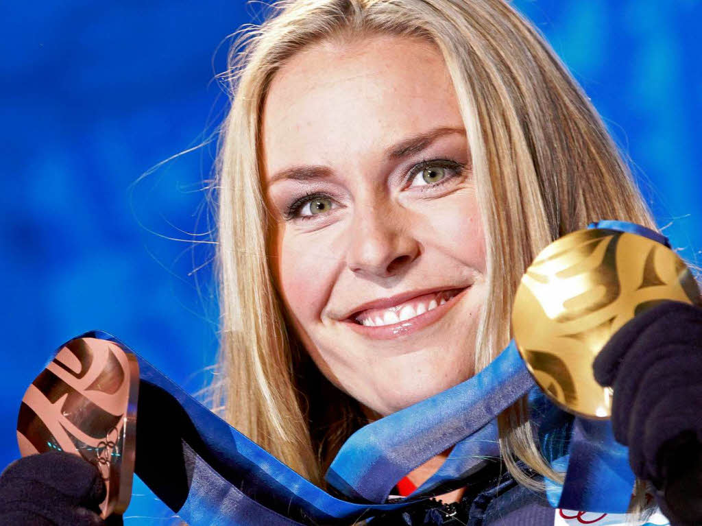 Einmal Gold, einmal Bronze, das macht in der Endabrechnung eine strahlende Lindsey Vonn.