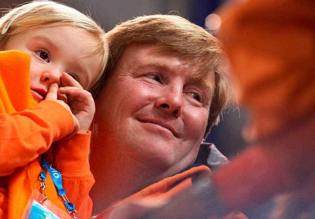 Gold vor den Augen von Prinz Willem-Alexander.