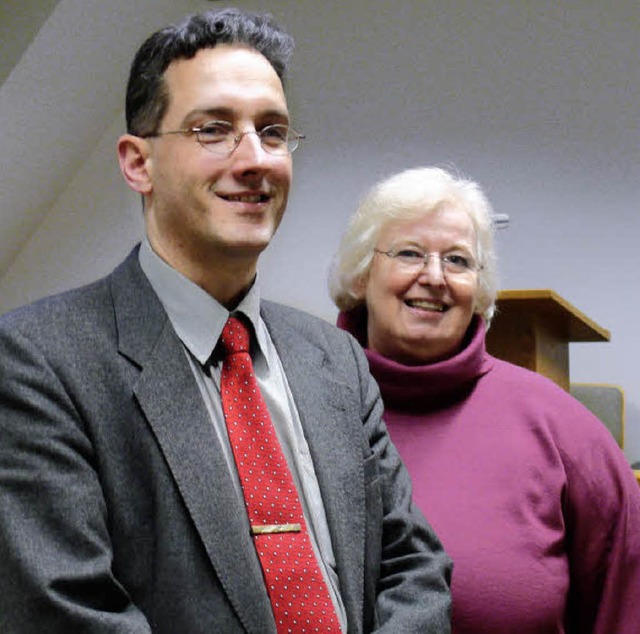 Olaf Wendt und Heike Becker-Kamm im Ba...hristi der Heiligen der Letzten Tage    | Foto: Baumgartner