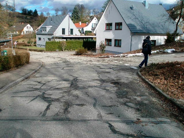 Die Straen sind vom Frost beschdigt.  | Foto: Stadt