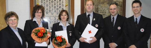 Ehrungen beim DRK Kiechlinsbergen (von...hard Geibel.  Patrick Ritter fehlte.    | Foto: Roland Vitt