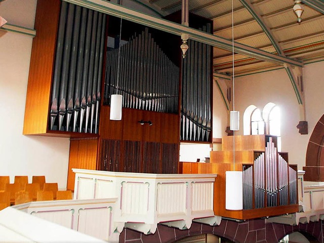 Die Orgel in der Kirche in Nonnenweier.  | Foto: Heidi Foessel