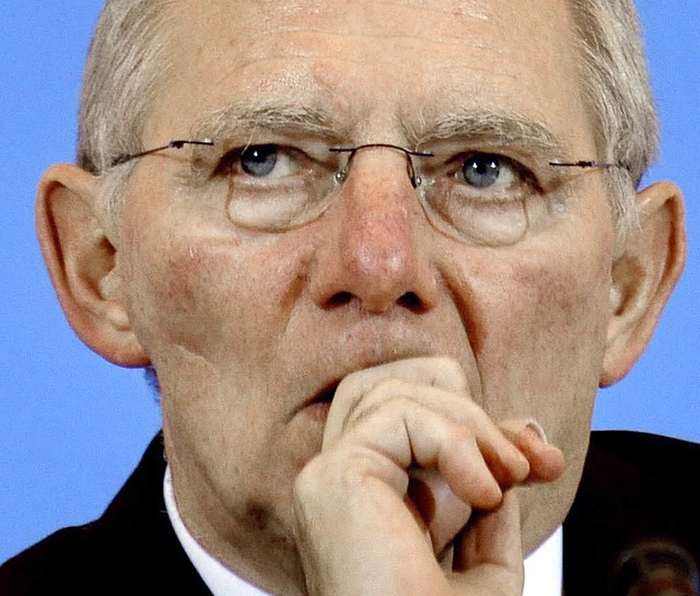 Als Finanzminister hat  Wolfgang Schu...erigste Aufgabe in der Bundesregierung  | Foto: DDP