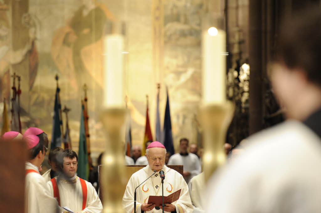 Robert Zollitsch beim Pontifikalamt im Freiburger Mnster.