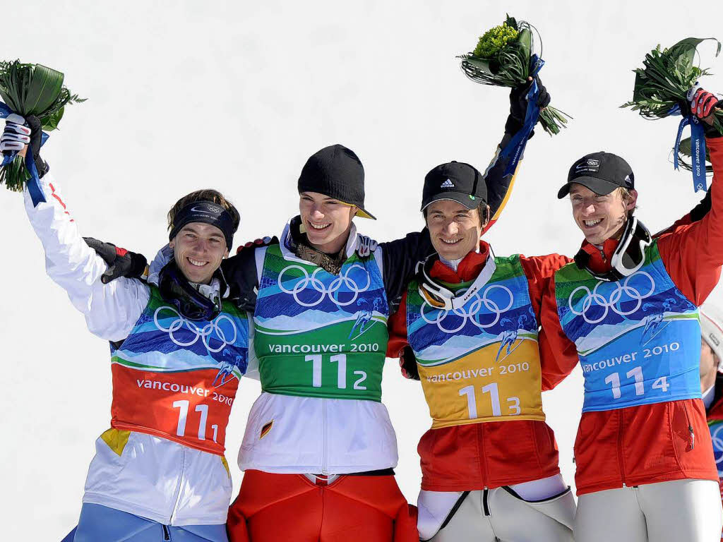 Martin Schmitt, Michael Neumayer, Michael Uhrmann und Andreas Wank belegten in der Mannschaftskonkurrenz den zweiten Platz.