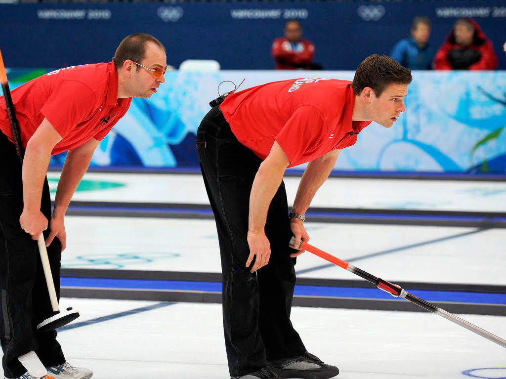 Wohin rutscht der Stein? Die deutschen Curler unterlagen Grobritannien mit 2:8.