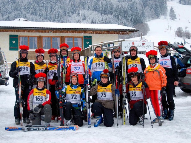 14 Musikerinnen und Musiker des MV Ewa...en Musikanten-Skimeisterschaften teil.  | Foto: Elfi Nosbsch