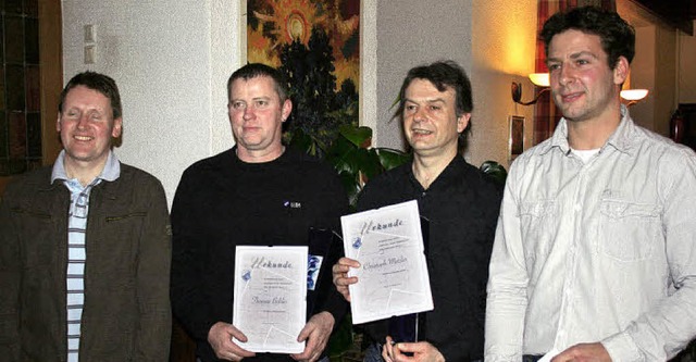 Ehrungen beim Sportverein Berau (von l... Christoph Metzler und  Rainer Jehle.   | Foto: Luisa Denz