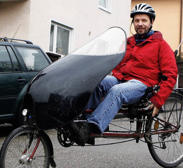 Zweimal um die  Welt  auf dem Liegerad: Christoph Lindenfelser   | Foto: heidi fssel