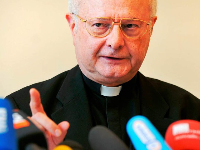 Er kritisiert die Justizministerin &#8...Erzbischof Robert Zollitsch, Freiburg.  | Foto: dpa