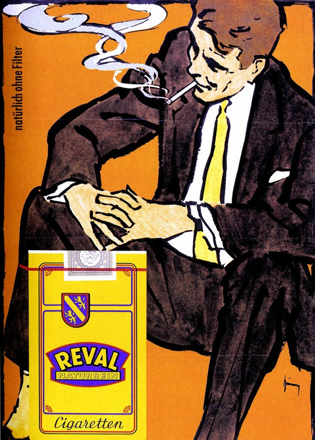 Als Rauchen noch mnnlich cool war: Grimms &#8222;Reval&#8220;-Plakat     | Foto: katalog