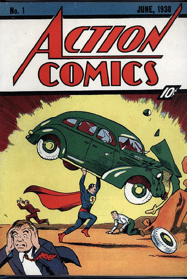 Das Cover der ersten Superman-Ausgabe von 1938  | Foto: AFP