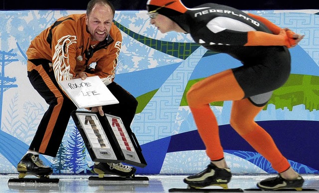 Hier hat die Zusammenarbeit zwischen T...den niederlndischen Eisschnelllufer.  | Foto: ddp