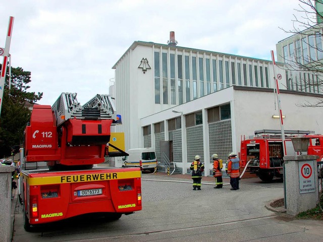 Die Feuerwehr vor Ort. 