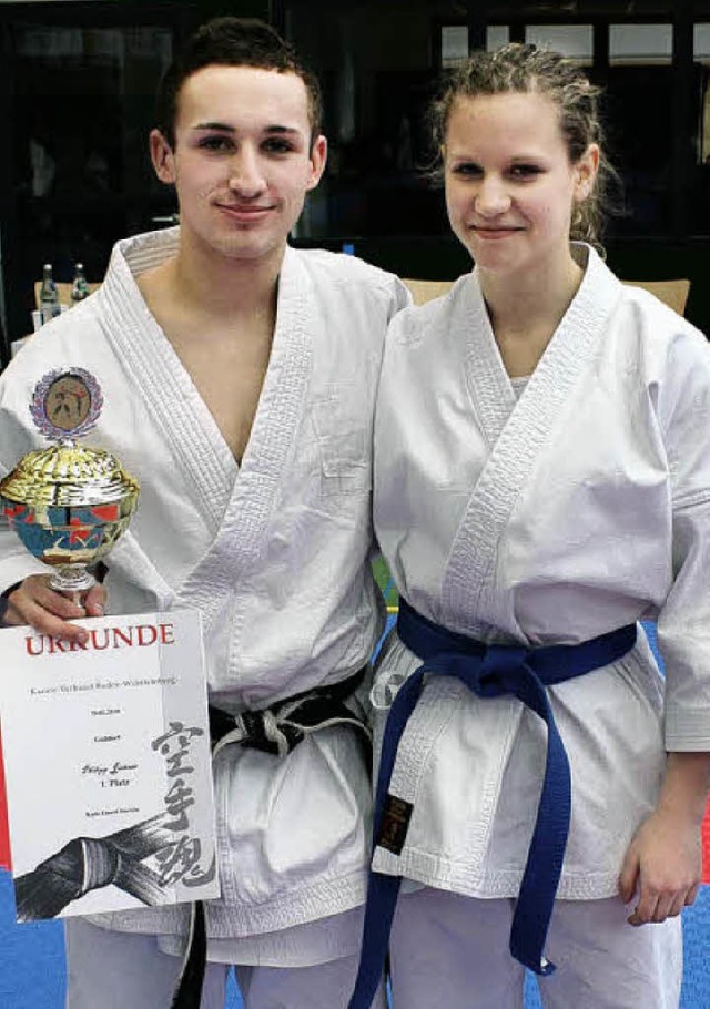 Fr die deutsche Meisterschaft qualifi...ig von der Karateschule Bad Sckingen.  | Foto: bz