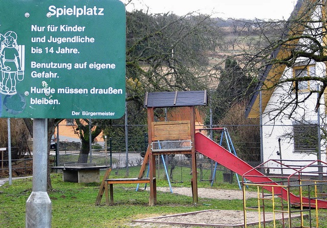 Der  ffentliche Spielplatz  bei der S...in Mauchen soll neu gestaltet werden.   | Foto: Jutta Schtz