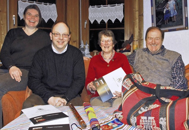 Annette Feucht, Karl Selbach, Ute Bend...-jhrigen Bestehen der Partnerschaft.   | Foto: Freudig