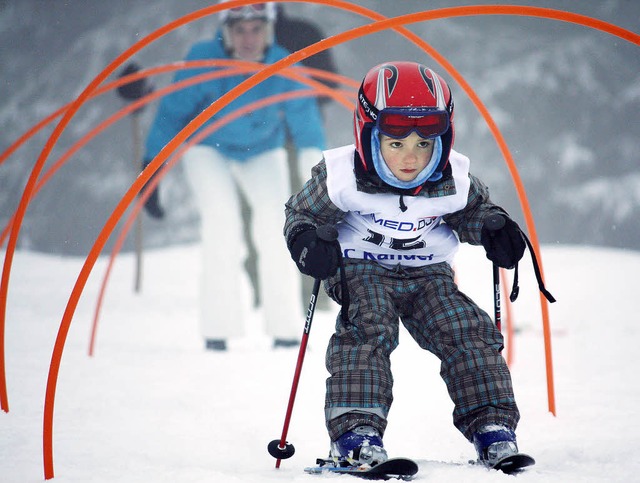 Die Groen machen Olympische Spiele, d...beim Gaudirennen des Skiclubs Kandel.   | Foto: Carina Roll