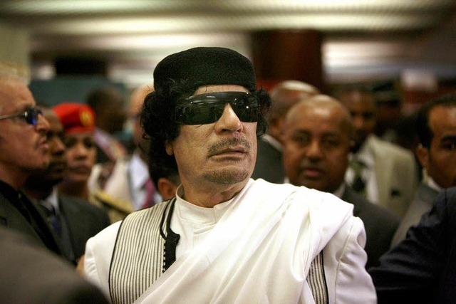 Libyens Machthaber Muammar el  Gaddafi...zum Heiligen Krieg gegen das Land auf.  | Foto: dpa