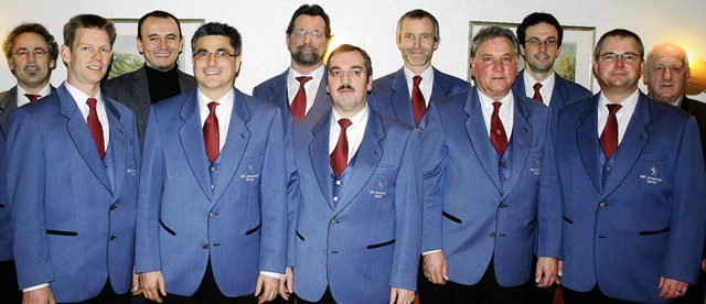 Der  neue Vorstand des  MGV Oberried (...rer,  Martin Zhringer, Oskar Rombach   | Foto: privat