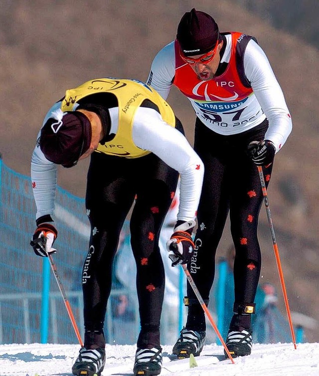Brian McKeever (rechts) 2006 bei den P...uch bei den Olympischen Winterspielen.  | Foto: Verwendung nur in Deutschland, usage Germany only