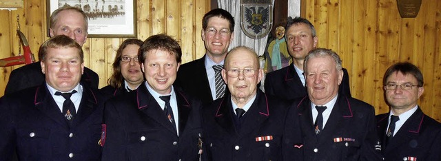 Die geehrten Feuerwehrmnner der Abteilung Grafenhausen   | Foto: Rudi Rest