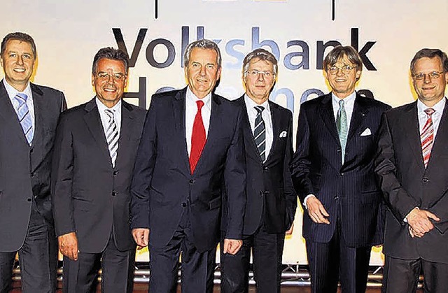 Abschied fr Horst Heller: Vorstandsch...orstandschef der Volksbank Hochrhein.   | Foto: privat
