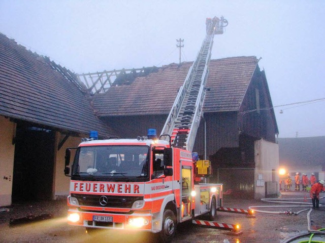 Die Feuerwehr Bad Krozingen war brachte das Feuer rasch unter Kontrolle.  | Foto: feuerwehr bad krozingen